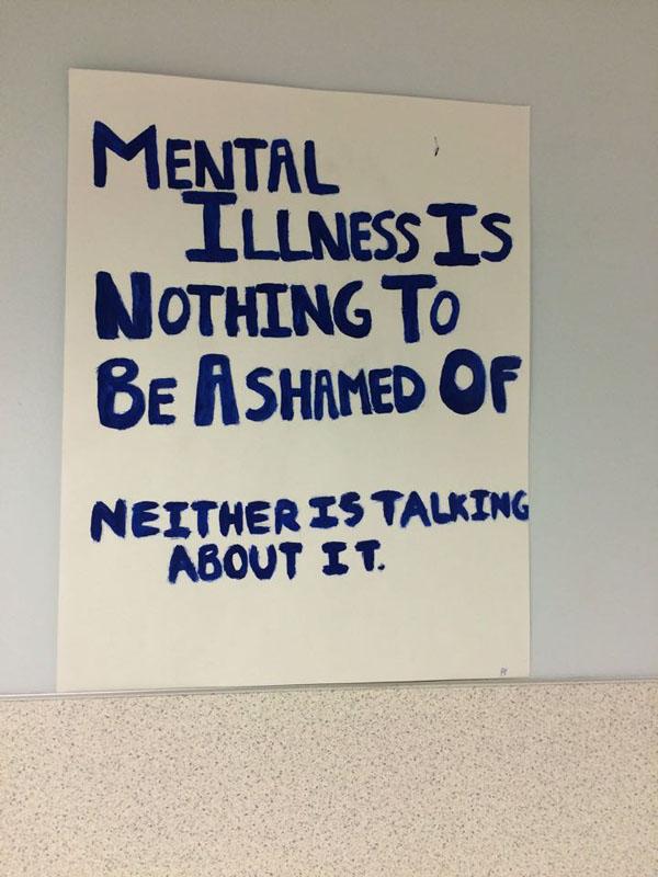 I Am Resilient put up posters encouraging staff and students to "Stop the stigma"