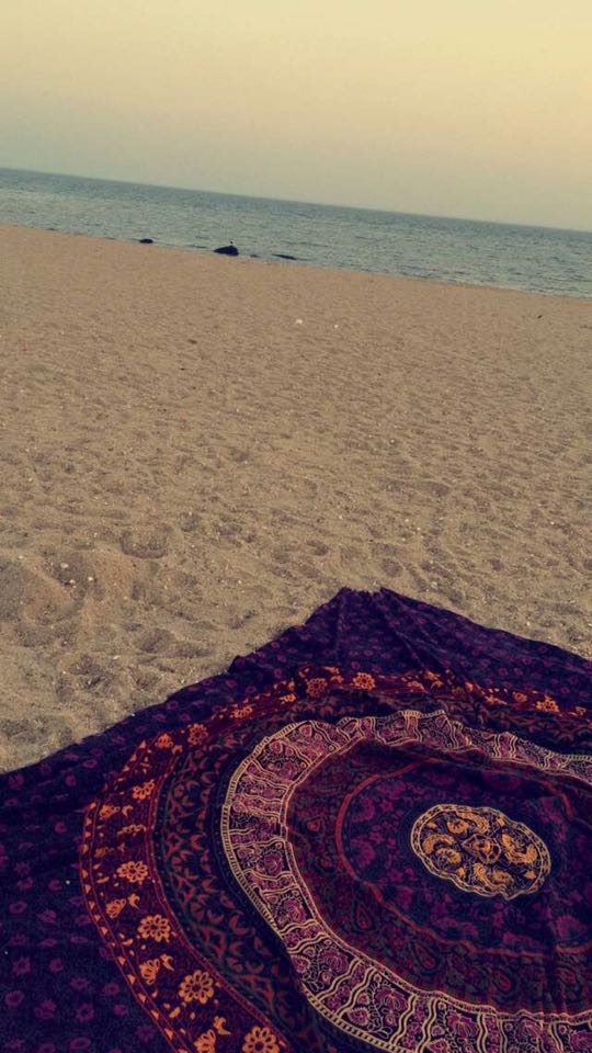 Tapestry on beach