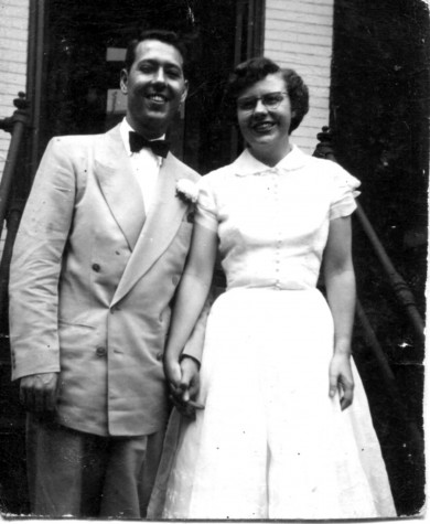 Neil and Jean on their wedding day in August 1953.