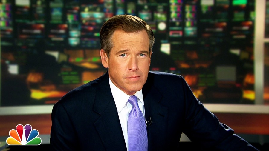 Brian Williams on the set of NBCs Nightly News before he was removed on Feb. 10th.