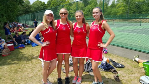 Girls tennis poses