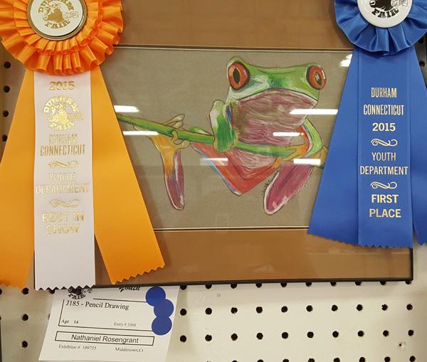 Done by Nathaniel Rosengrant who is 14 years old. He won Best in sow for the youth department and a first class ribbon.