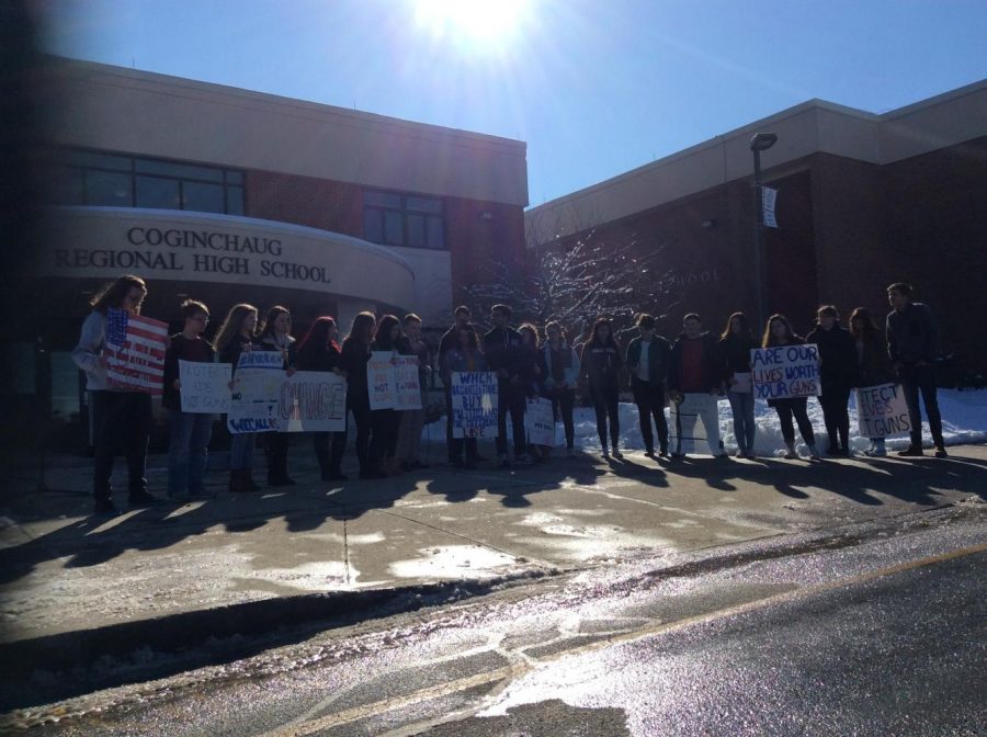 Coginchaug Students Participate in National School Walkout - March 14, 2018