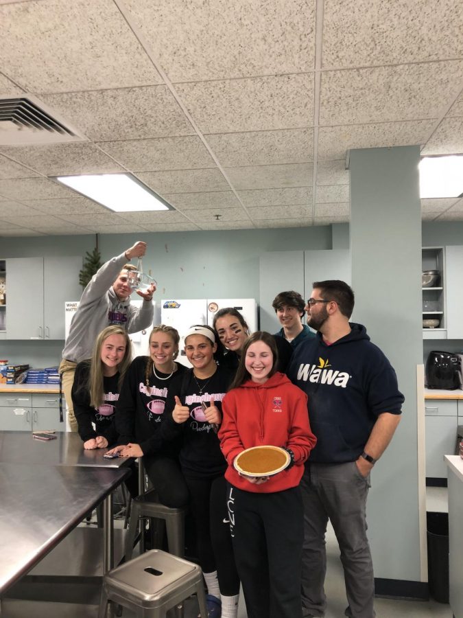 Members of the Blue Devils Cafe Spent the Day Making Pies